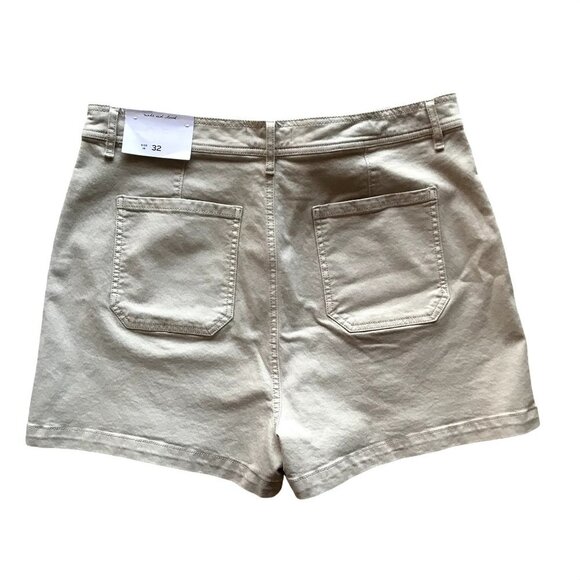 LOFT Shorts NEW Welt Pocket Denim Shorts in White/Light Pebble Size 32 - Picture 4 of 9